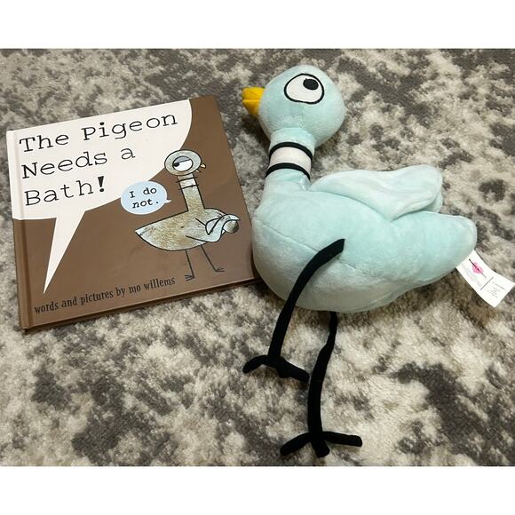 The Pigeon Needs a Bath and Plush Pigeon Character - Picture 1 of 5